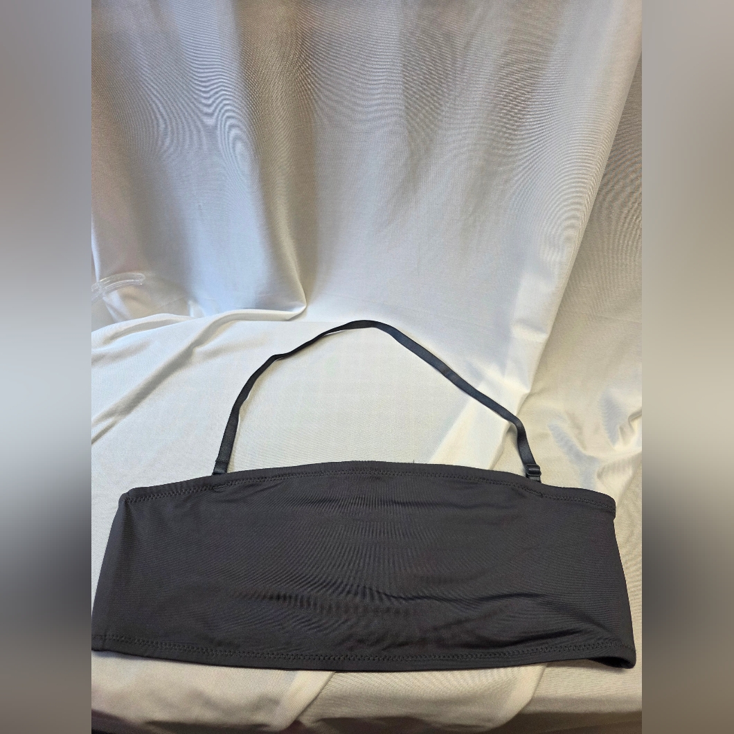 Skims Charcoal Bandeau Swim Top